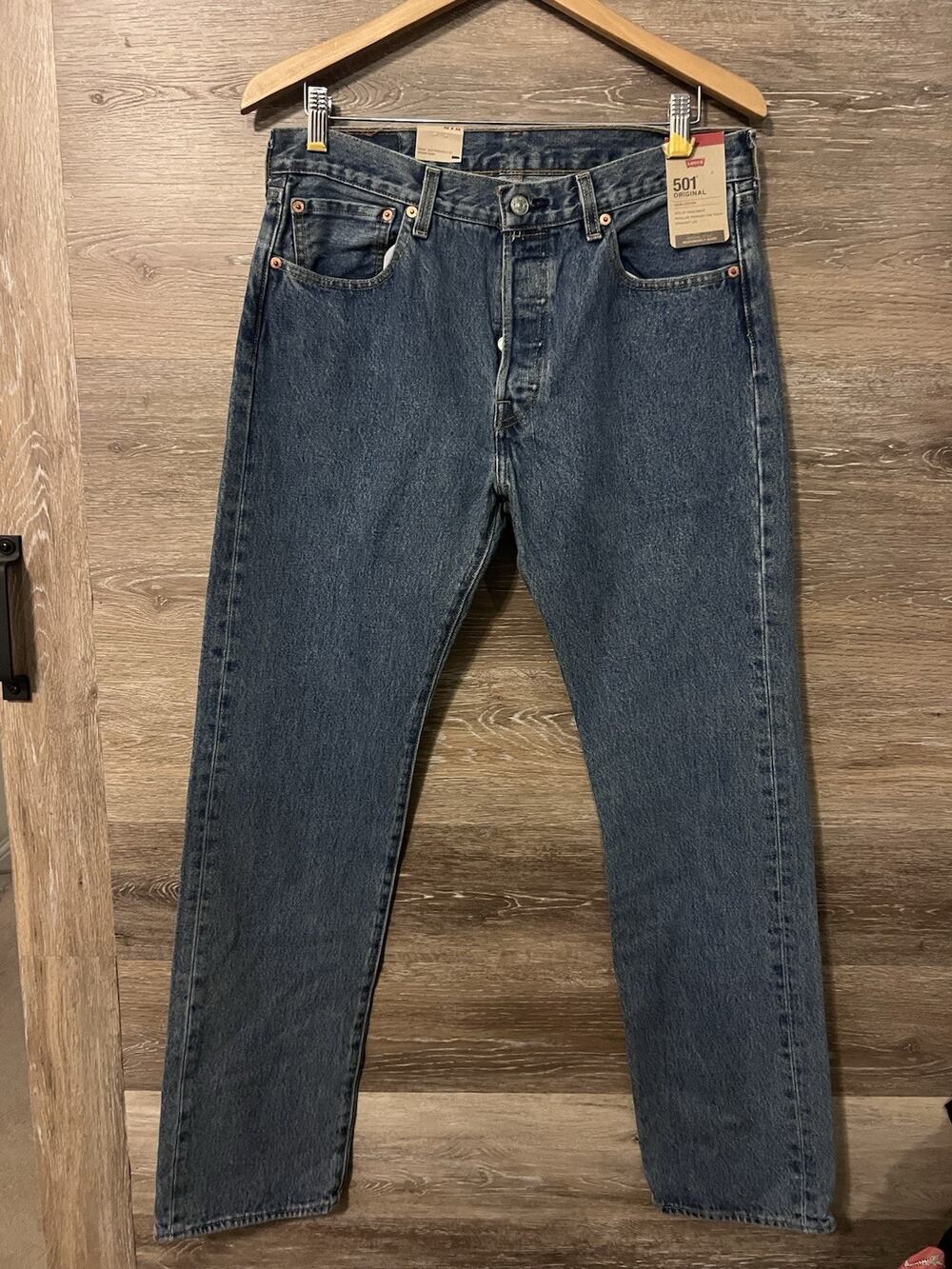 Levi's Jeans 501 Original Fit 32x32 100% Cotton Pants Men NEW
